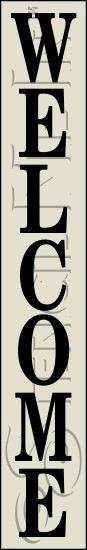 3253 * Tall Welcome Porch Stencil 11.25x72 