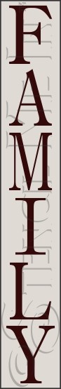 3254 * Tall Family Porch Stencil 11.25x72 