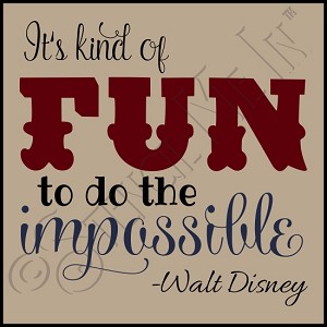 3287 * Fun To Do The Impossible Inspirational Typography Stencil 11.25x11.25 