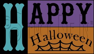 3297 * Happy Halloween Shelf Sitter Block Stencil Set 