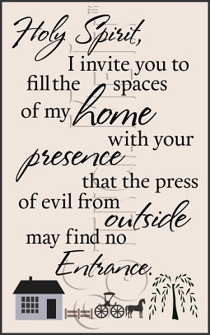 3309 * Holy Spirit Fill The Spaces Of My Home Christian Faith Stencil 11.25x18 