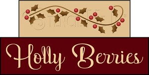 3321 * Holly Berries Block Set Stencil 