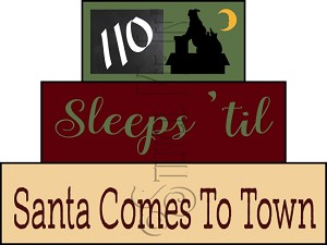3347 * Sleeps Til Santa Comes To Town Countdown Stencil Block Set 