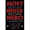 3358 * Married My Hero Typography Stencil - USAF 11.25x18 