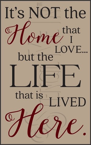 3361 *The Life That Is Lived Here Typography Stencil 11.25x18 