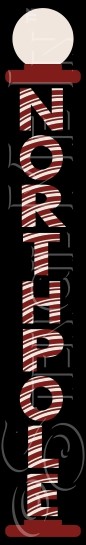 3367 * Tall North Pole Porch Stencil 11.25x72 