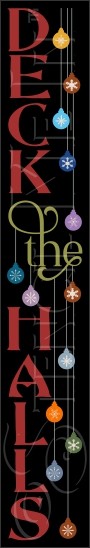 3396 * Tall Deck The Halls Porch Stencil 