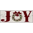 3410 * Joy Christmas Holiday Stencil - Horitzontal 11.25x30 