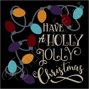3425 * Holly Jolly Christmas Holiday Lights Stencil  11.25x11.25 
