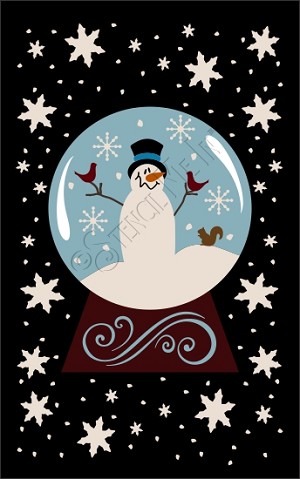 3467 * Snowman Winter Snow Globe Stencil 11.25x18 