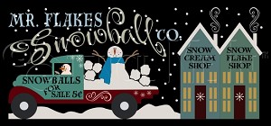 3468 * Mr Flakes Snowball Co Winter Stencil 11.25x24 