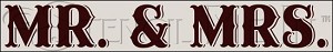 3495 * Mr & Mrs Wedding Stencil 