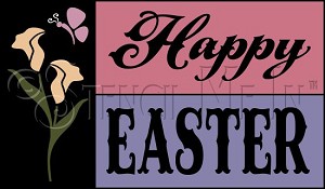 3520 * Happy Easter Shelf Sitter Block Stencil Set 