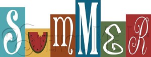 3561* Summer Word Art Letter Stencil Set 