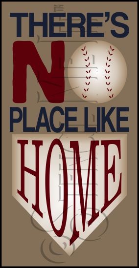 3588 * No Place Like Home Baseball Stencil 9.25x18 