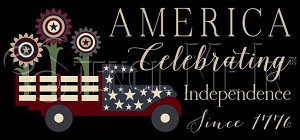 3590 * America Celebrating Independence Vintage Truck Stencil 1125x24 