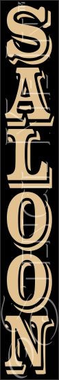 3609 * Tall Saloon Greeting Porch Stencil 