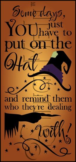 3610 * Put On The Hat Witch Stencil 11.25x24 