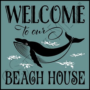 3629 * Welcome To Our Beach House Stencil 11.25x11.25 