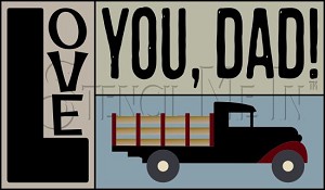 3634 * Love You Dad Block Stencil Set 