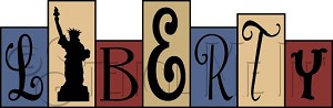 3637 * Liberty Word Art Block Stencil Set 