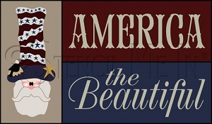 3662 * America The Beautiful Uncle Sam Stencil Block Set 