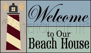 3665 * Welcome To Our Beach House Stencil Block Set 