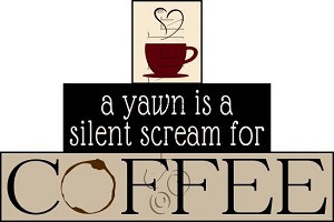 3669 * A Silent Scream For Coffee Stencil Block Set 