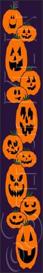 3674 * Tall Jack O' Lantern Stack Porch & Greeting Fall Stencil 
