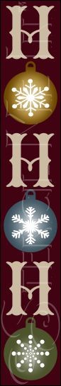 3721 * Tall Ho Ho Ho Porch & Greeting Christmas Stencil 