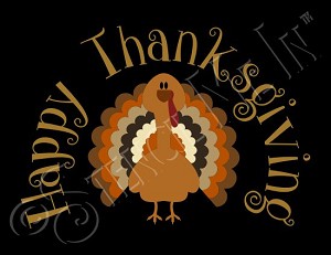 3740 * Happy Thanksgiving Holiday Greeting Stencil 9.25x12 