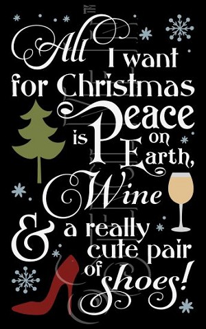 3762 * All I Want For Christmas Holiday Stencil 11.25x18 