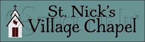 3771 * St. Nick's Village Chapel Christmas Directional Stencil 