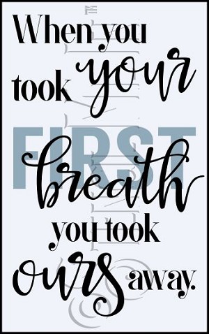 3808 * When You Took Your First Breath Baby Room Stencil 11.25X18 