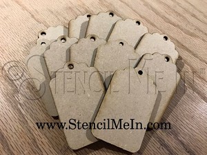 3812 * 12 Wooden Hang Tags 1.7x2.75 