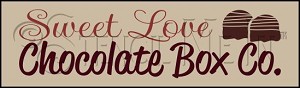 3822 * Sweet Love Chocolate Box Co Valentine Directional Stencil 