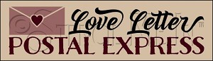 Love Letters Postal Express Valentine Directional Stencil 