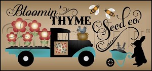3866 * Bloomin' Thyme Seed Co Vintage Truck Stencil 11.25x24 
