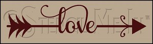 3887 * Love Arrow Stencil 