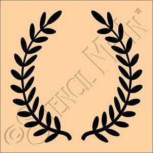 3939 * Laurel Wreath Stencil 