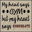 3960 * My Head Says Gym Stencil - Chocolate 11.25x11.25 