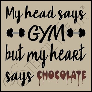 3960 * My Head Says Gym Stencil - Chocolate 11.25x11.25 