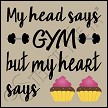 3960 * My Head Says Gym Stencil - Cupcakes 11.25x11.25 
