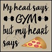 3960 * My Head Says Gym Stencil - Pizza 11.25x11.25 