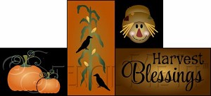 3969 * Harvest Blessings Stencil Block Set 
