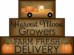 3970 * Harvest Moon Growers Vintage Truck Stencil Block Set 