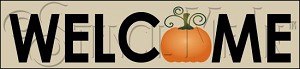 3971 * Welcome Pumpkin Autumn Thanksgiving Stencil 