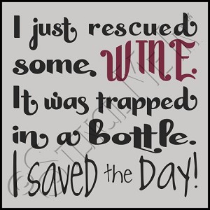 3976 * I Saved The Day Stencil 11.25x11.25 