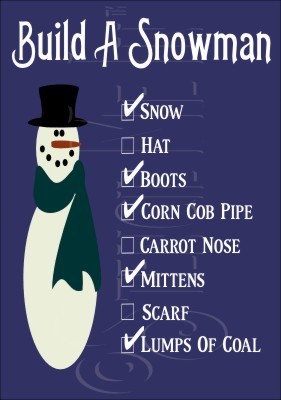 490 * Build A Snowman 11.25x16 