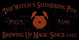 502 * Witch's Simmering Pot Halloween Stencil  9.25x18 